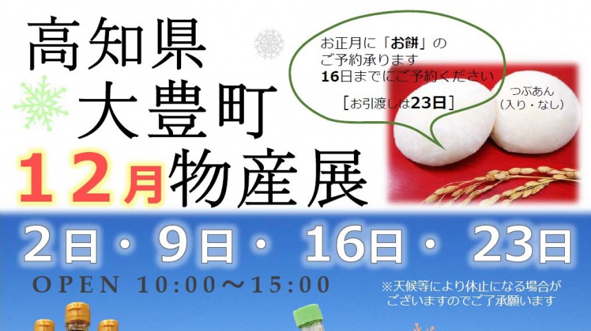 高知県大豊町物産展ビジュアル