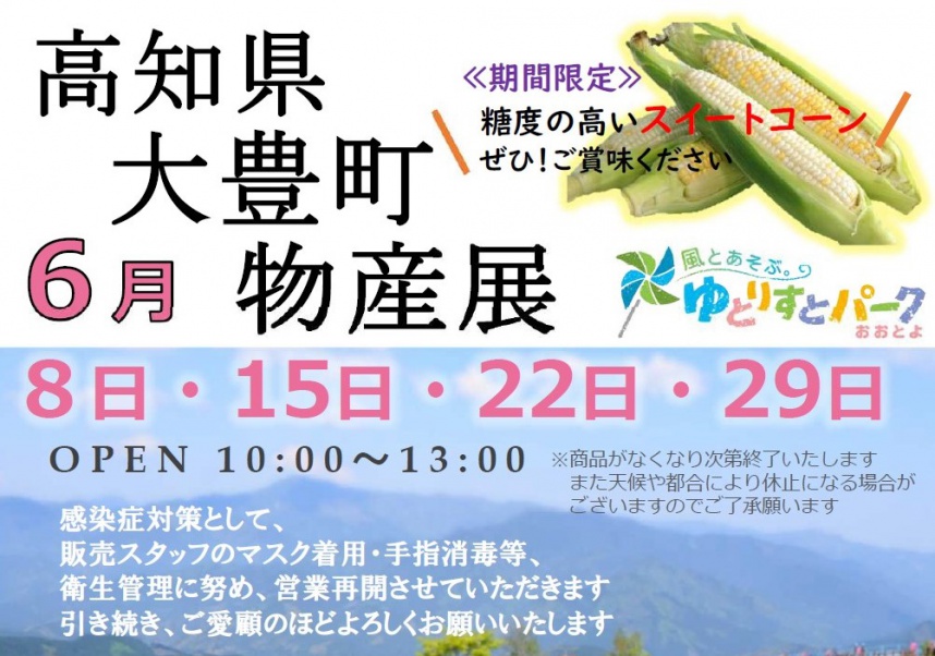 高知県大豊町物産展ビジュアル
